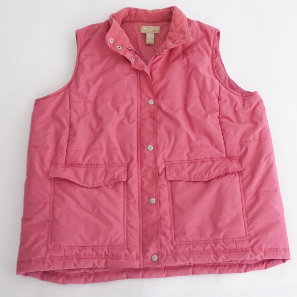 Women's Pink Puffer Vest - Sleeveless Packable Jacket